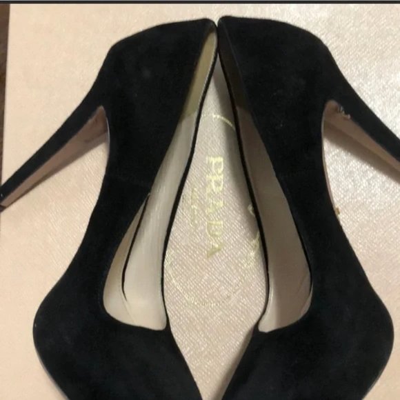 Prada Black Suede Heels - Picture 5 of 8